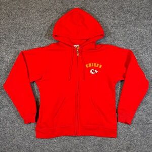 NFL for Her KC Kansas City Chiefs Womens Size L Red Full Zip Hoodie